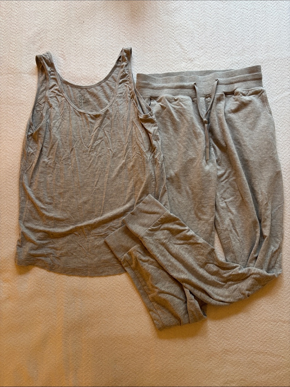 BOODY Gray Tank & Jogger Sleep Set